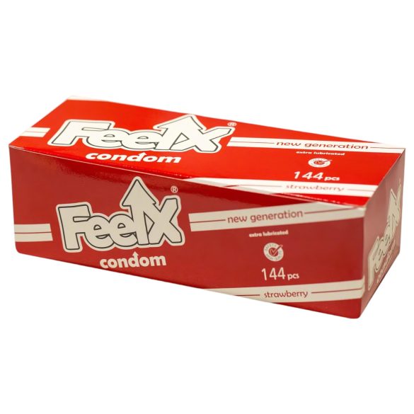 FeelX - kondomi s okusom jagode - 144 komada
