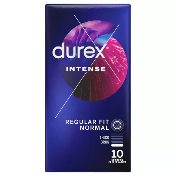 Durex Intense - lateks kondomi s rebrima i točkicama - 10 komada
