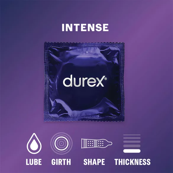 Durex Intense - lateks kondomi s rebrima i točkicama - 10 komada