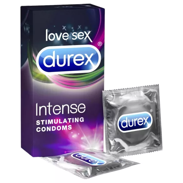 Durex Intense - lateks kondomi s rebrima i točkicama - 10 komada