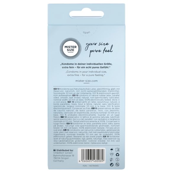 Mister Size - Tanka kondom - 53mm - 10 komada