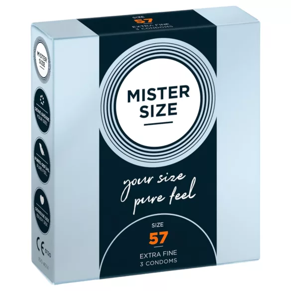 Mister Size - tanka kondom - 57mm - 3 komada