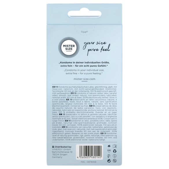 Mister Size - tanka kondom - 60mm - 10 komada