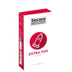 Secura Extra Fun - kondom s točkicama - 53mm - 12 komada