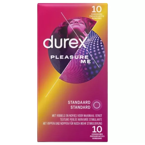 Durex Pleasure Me - rebrasti i točkasti kondom - 10 komada