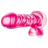 B Yours Basic 8 - realistični dildo s testisima - 23 cm - rozi