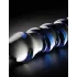Icicles No. 5 - stakleni dildo spiralni oblik - prozirno/plavo