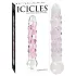 Icicles No. 7 - stakleni dildo s perlicama