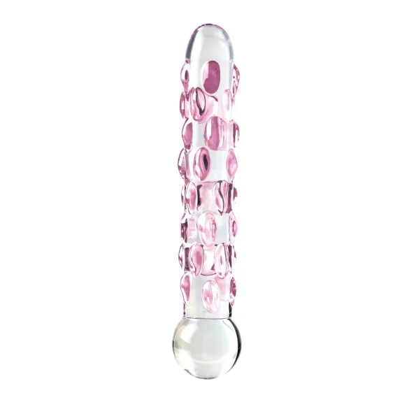 Icicles No. 7 - stakleni dildo s perlicama