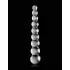 Icicles No. 2 - stakleni dildo s kuglicama - prozirni