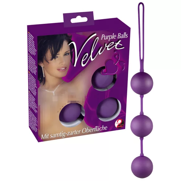 You2Toys - Gejša kuglice trostruke - baršunaste ljubičaste