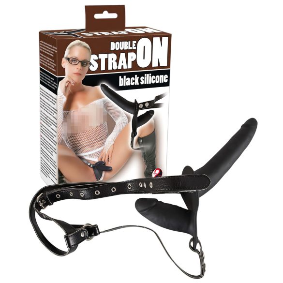 You2Toys - Strap-on dildo duo - silikon - crni