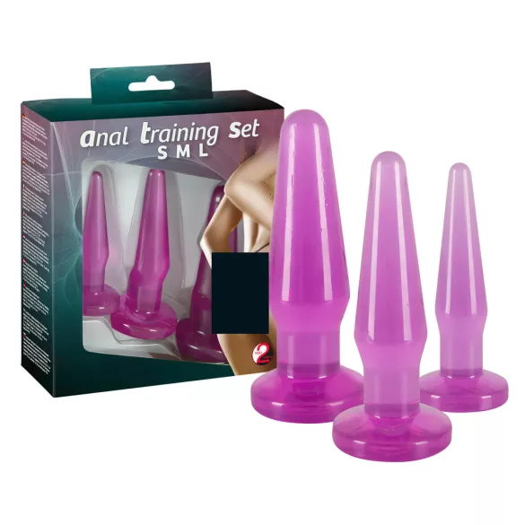 You2Toys - Analni set čepova za trening - 3 komada - ljubičasta