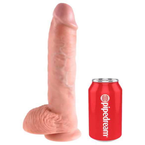 King Cock - realistični dildo s testisima - 25 cm - natur