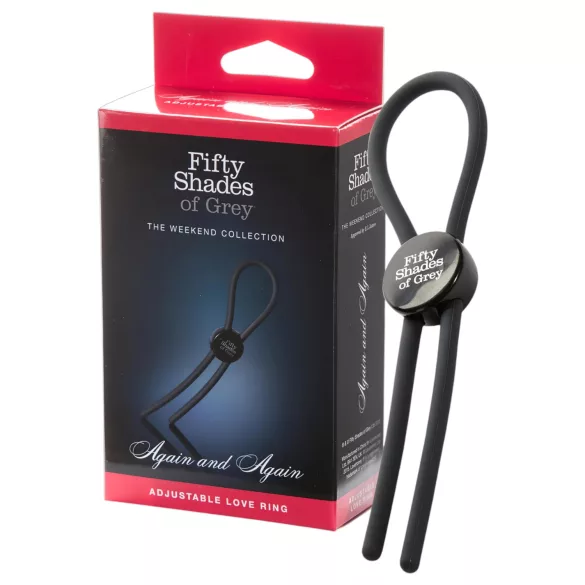 Fifty Shades of Grey - penis prsten - podesiv - sivi silikon