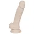 You2Toys - silikonski dildo s vakuumskom čašicom - srednji (naturalan)