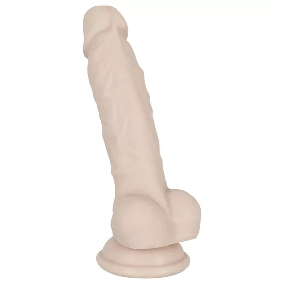 You2Toys - silikonski dildo s vakuumskom čašicom - srednji (naturalan)