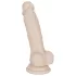 You2Toys - silikonski dildo s vakuumskom čašicom - srednji (naturalan)