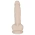 You2Toys - silikonski dildo s vakuumskom čašicom - srednji (naturalan)