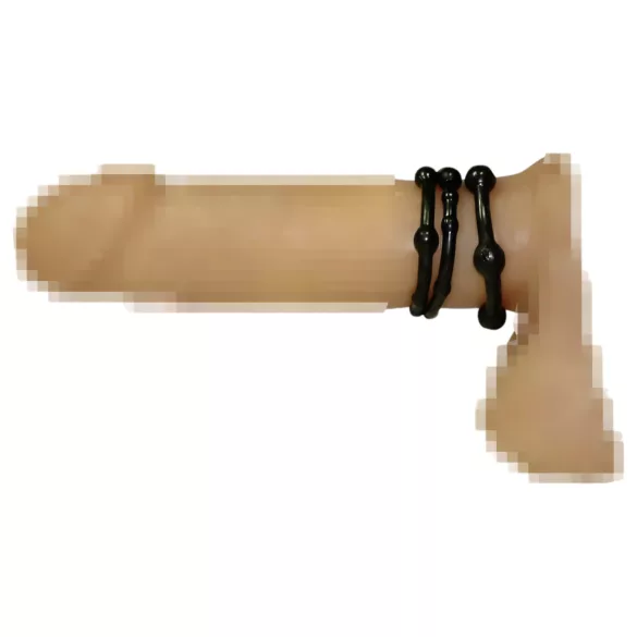 You2Toys - set prstenova za penis - 3 komada - crna