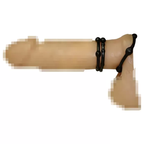 You2Toys - set prstenova za penis - 3 komada - crna