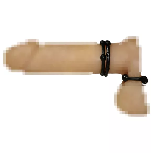 You2Toys - set prstenova za penis - 3 komada - crna