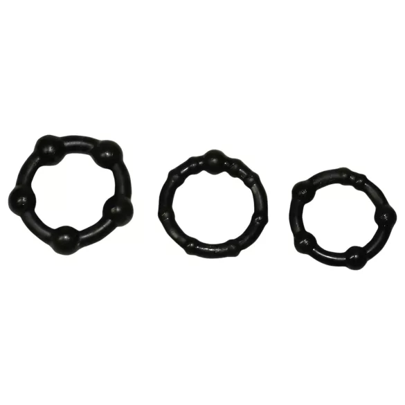 You2Toys - set prstenova za penis - 3 komada - crna