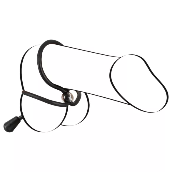 Bad Kitty - silikonski prsten za penis i testise - crni