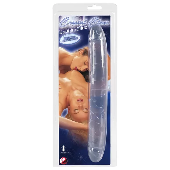 Kristal - dvostruki dildo - staklo - 34 cm