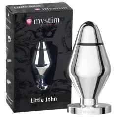 mystim Little John - elektro analni plug mali - srebrna