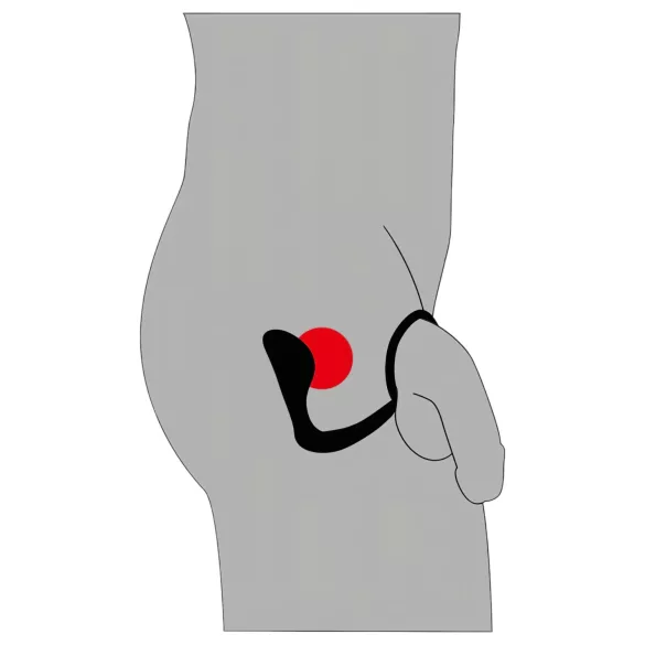 Black Velvets - analni čep s penis prstenom - crni