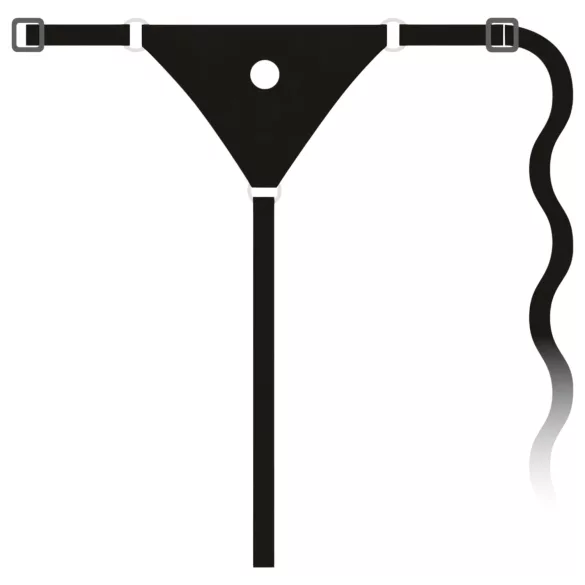 You2Toys - Strap-on dildo - silikon - crna