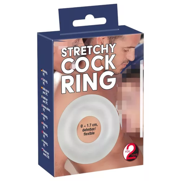 You2Toys - silikonski prsten za penis - prozirno
