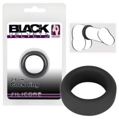   Black Velvets - penisni prsten debelih stijenki 2,6 cm - crni