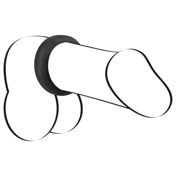 Black Velvets - penisni prsten debelih stijenki 3,2 cm - crni