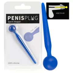 Dilator Sperm Stopper - dilator s kuglicom - silikon - plava