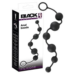Black Velvets - analni dildo sa 6 kuglica - crni