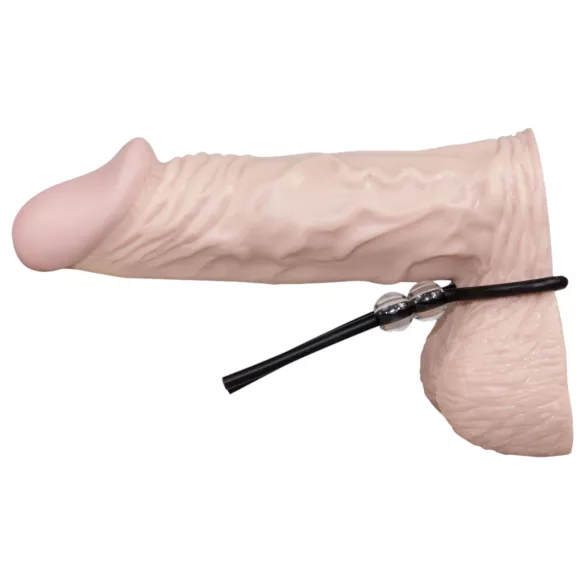 You2Toys - Podesivi penisni prsten s perlicama - crni