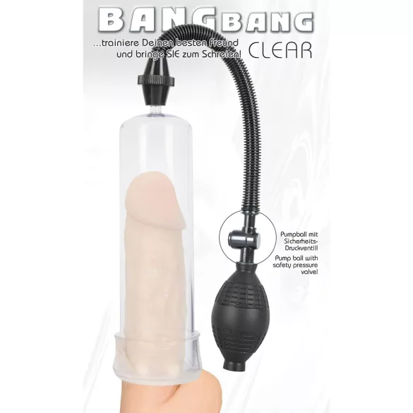 You2Toys - Bang Bang pumpa za penis (prozirna)