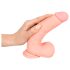 Medical - ravni medicinski silikonski dildo (20cm) - prirodna boja