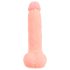 Medical - ravni medicinski silikonski dildo (20cm) - prirodna boja