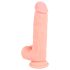 Medical - ravni medicinski silikonski dildo (20cm) - prirodna boja