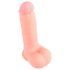 Medical - ravni medicinski silikonski dildo (20cm) - prirodna boja