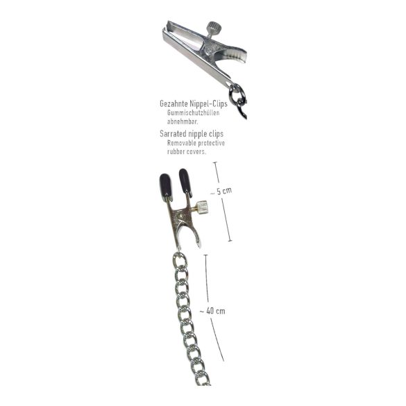 Lanac - stezaljke za bradavice - podesive