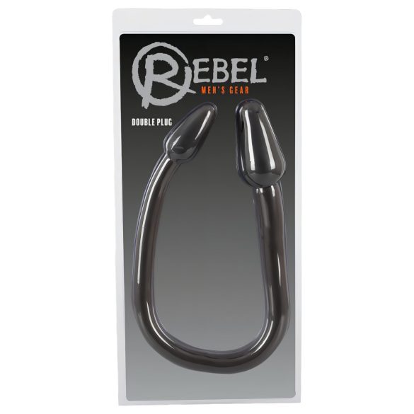 Rebel Double Plug - dvostruki crni analni čepkoni