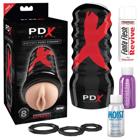 PDX Elite Air-Tight Pussy - ručna sisaljka umjetna vagina (prirodna)