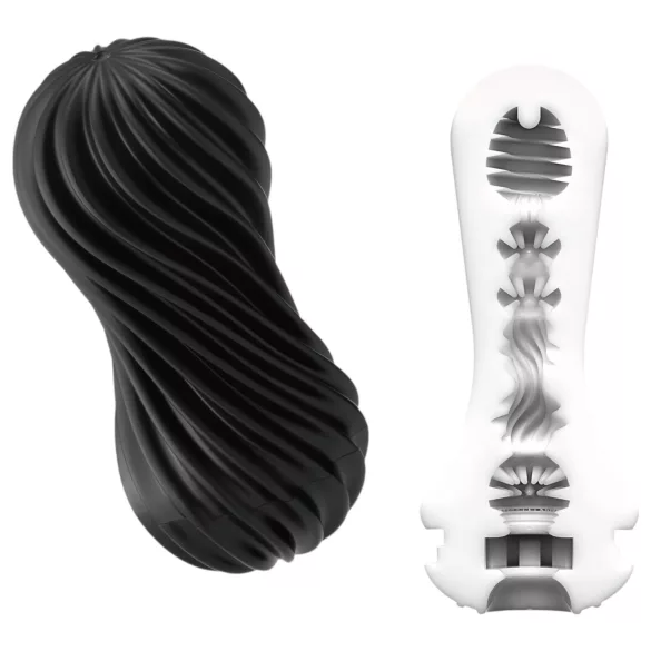 TENGA - masturbator za muškarce - fleksibilni dizajn - crni