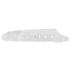 Crystal Skin - produžetak za penis s kuglicama - prozirni