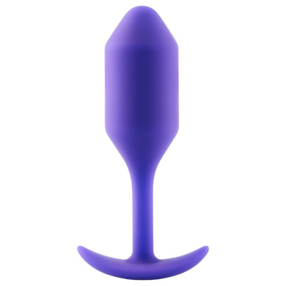 b-vibe Snug Plug 2 - analni čep s dvostrukim kuglicama 114g - ljubičasta