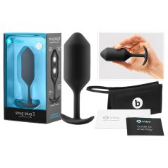 b-vibe - analni čep s dvostrukom kuglicom - 180g - crni